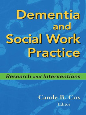 cover image of Dementia and Social Work Practice